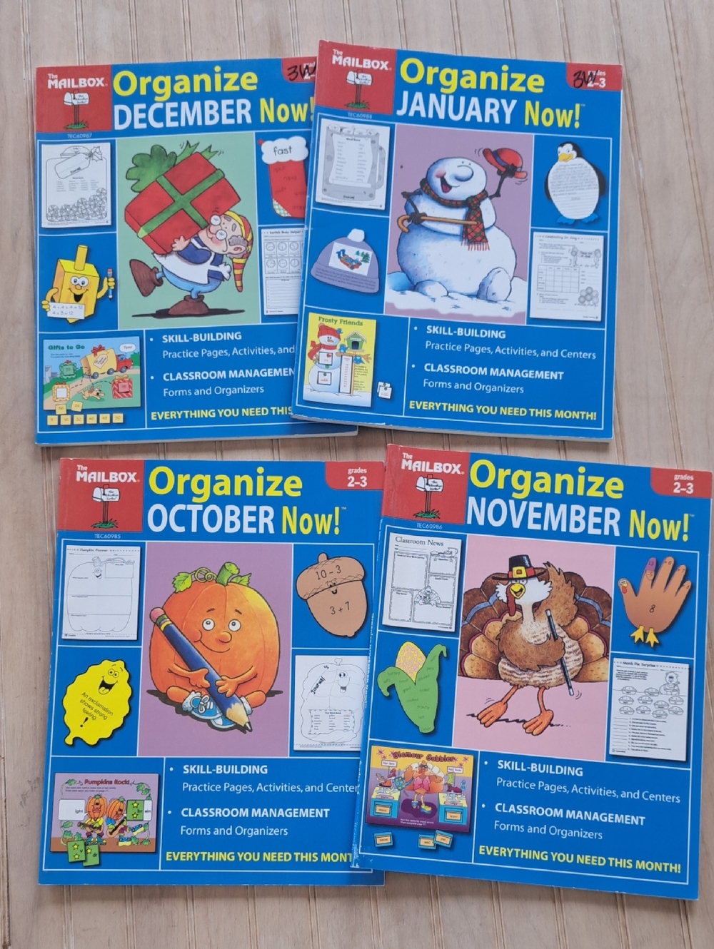 New The Mailbox Organize Now! Grades 2-3 Activity Set of 4 Classroom Forms